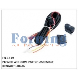 POWER WINDOW SWITCH ASSEMBLY, FN-1319 for  RENAULT LOGAN, SIZE L*W*H(MM): 51*24*42, OPERATING TEMP(℃): -40~+90, CONTACT RATING(A/14VD.C): 5A, NORMINAL VOLTAGE(VD.C): 12, ELECTRICAL LIFE(OP.S): 5*10^4, WEIGHT(G): 336