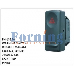 7700817335, WARNING SWITCH, FN-1320-4 for RENAULT MAGANE, LAGUNA, SCENIC