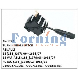 510032716501, 7700710401, 7701349481, TURN SIGNAL SWITCH, FN-1283 for RENAULT , 18 (134_)1978/04~1986/07, 18 VARIABLE (135_)1979/05~1986/07, FUEGO (136_)1980/02~1985/10