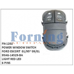 95AG-14529-BA POWER WINDOW SWITCH, FN-1202 for FORD ESCORT  01/95~ 09/01
