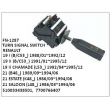 510033438501, 7700766407, TURN SIGNAL SWITCH, FN-1287 for RENAULT, 19 I (B/C53_) 1988/01~1992/12, 19 II (B/C53_) 1991/01~1995/12, 19 II CHAMADE (L53_) 1992/04~1995/12, 21 (B48_) 1989/09~1994/06, 21 ESTATE (K48_) 1986/03~1994/08, 21 SALOON (L48_) 1986/03~1