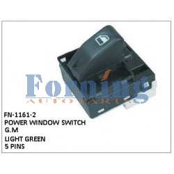 LIGHT GREEN, POWER WINDOW SWITCH, FN-1161-2 for G.M