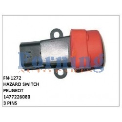 1477226080, HAZARD SWITCH, FN-1272 for PEUGEOT