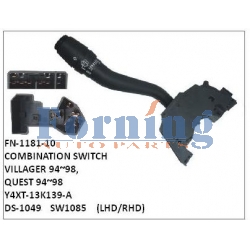 Y4XT-13K139-A, DS-1049, SW1085 COMBINATION SWITCH, FN-1181-10 for VILLAGER 94~98, QUEST 94~98