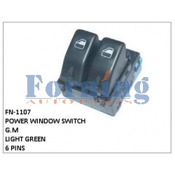 LIGHT GREEN, POWER WINDOW SWITCH, FN-1107 for G.M